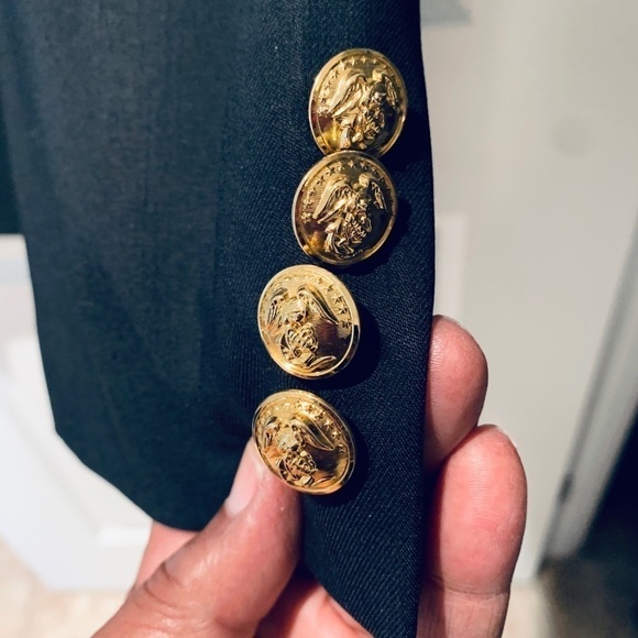 Lessona Super 100’s Black Wool Sport Coat - Picture 4 of 10